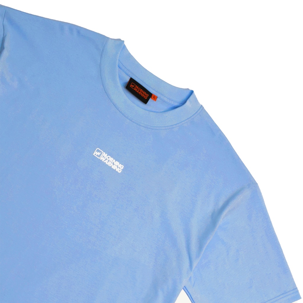 Áo thun Morning Warning OG Sky Blue -  Áo Thun Unisex Form Rộng Tay Lỡ Oversize Cotton 100% Local Brand