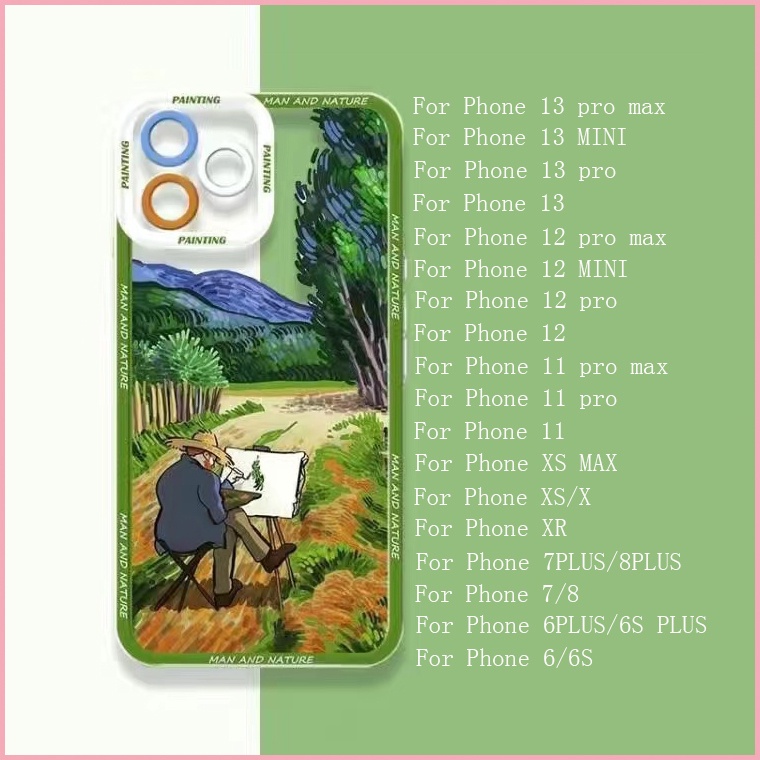 Ốp Điện Thoại Silicon Trong Suốt Họa Tiết Dễ Thương Chống Sốc Cho IPhone 13 12 11 Pro Max XS X XR 8 7 Plus 6S