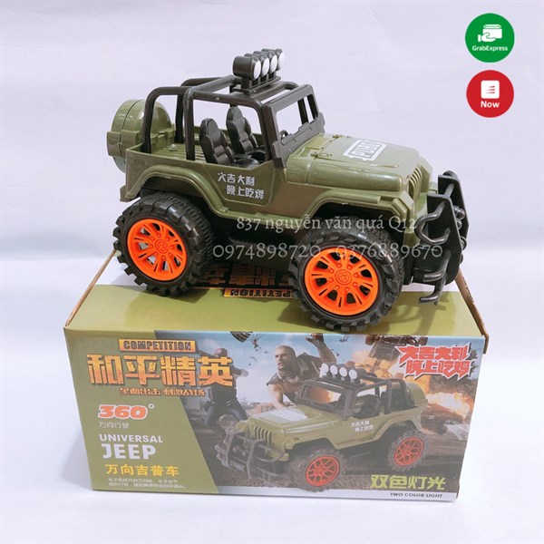 [Hàng mới về] Hộp đồ chơi xe JEEP chạy pin có đèn nhạc cho bé  555-7EA