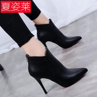 Đôi giày bốt cao gót cổ thấp kiểu dáng thời trang cho nữ
