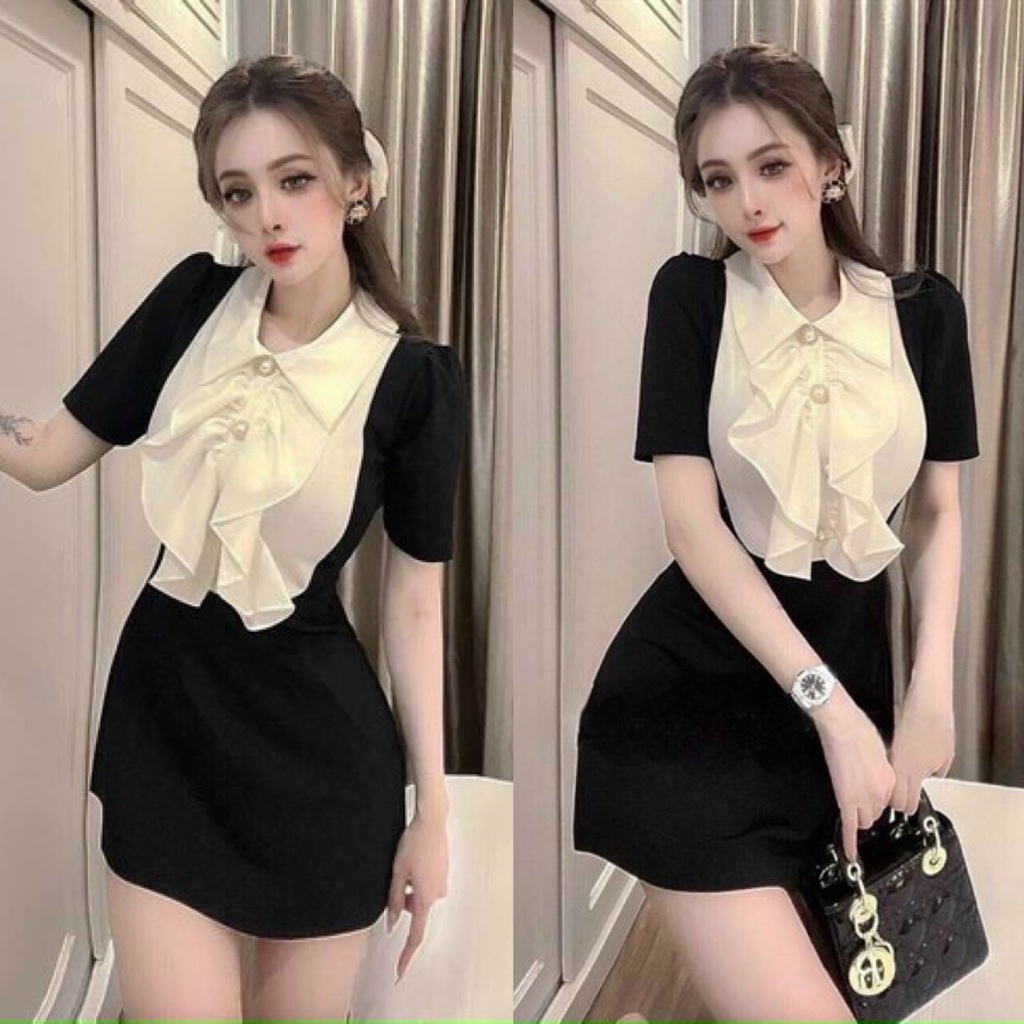 Đầm váy nữ sang chảnh phối bèo xinh xắn dành cho các nàng yêu đi chơi, dự tiệc