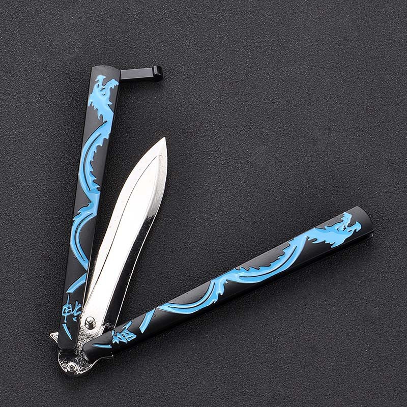 dao bướm gọt hoa quả luyện tập múa benchmade balisong trainer baliong