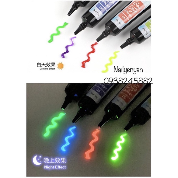 Gel vẽ nổi 5D phát sáng