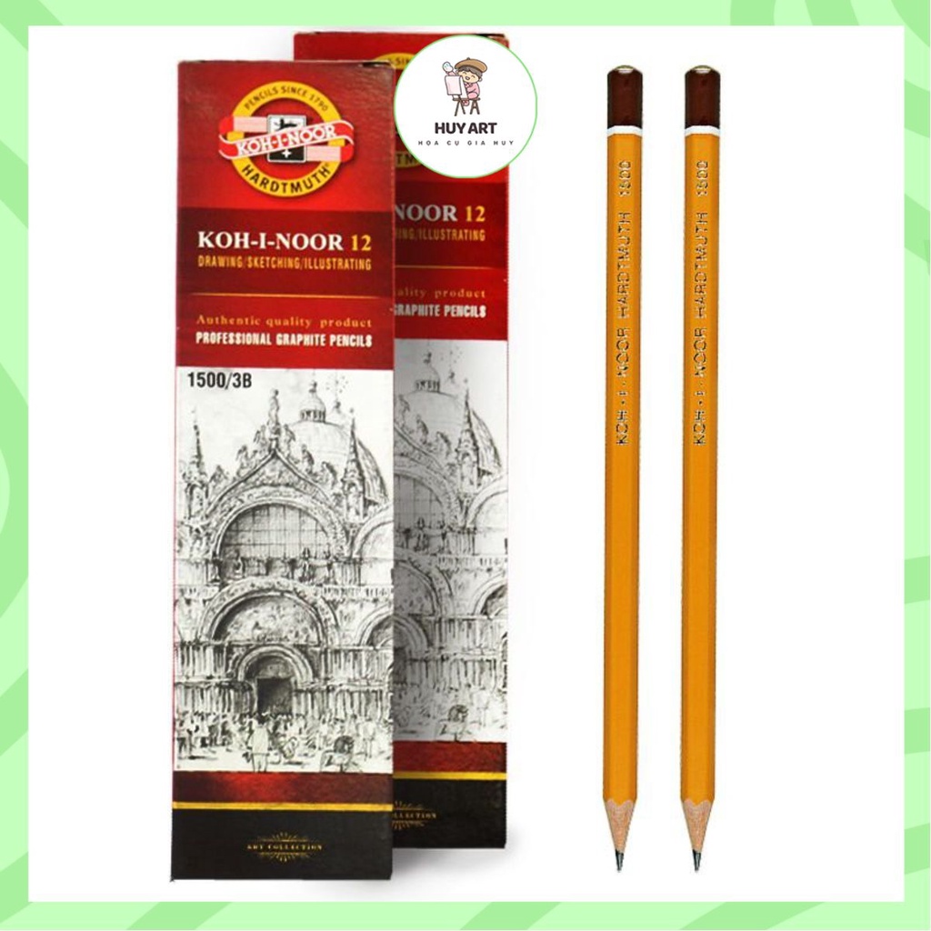 Bút chì Tiệp KOH HB - 8B Chính Hãng I-Noor 1500