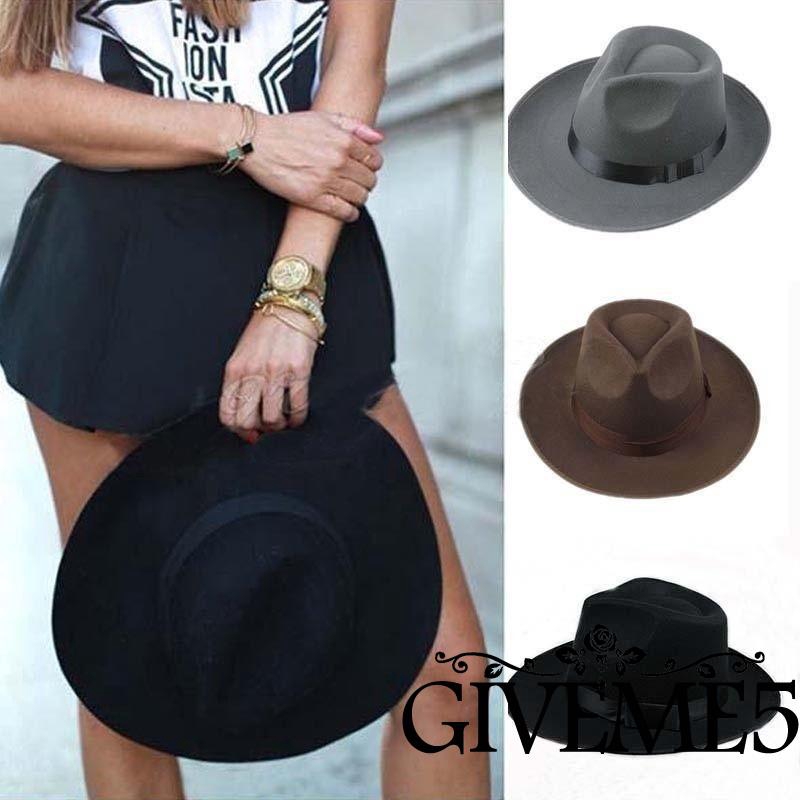 Nón phớt phong cách cổ điển thời trang Unisex