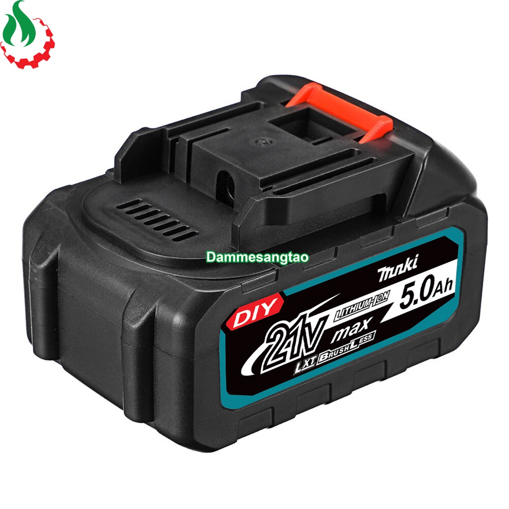 DMST Vỏ pin makita 18V lỗ sạc adapter có báo pin