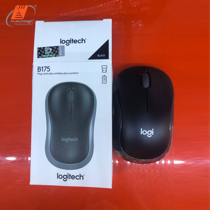 Chuột máy tính không dây Mouse Logitech Wireless B175 | Tốc độ kết nối 2.4 Ghz - USB - Hàng chính hãng