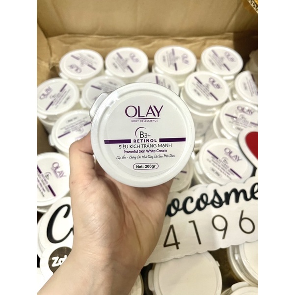 Kem kích trắng dưỡng body Olay b3+ 200g