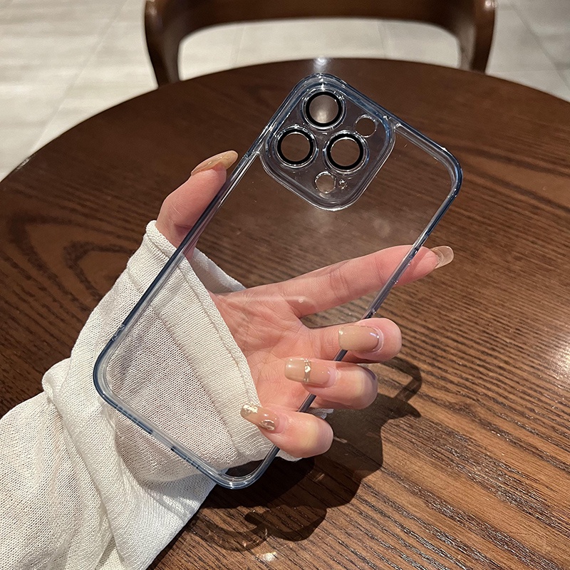 Ốp Điện Thoại Cứng Trong Suốt Chống Sốc HD Cho iPhone 13 12 11 Pro Max XS XR X 8 7 Plus + SE 2020