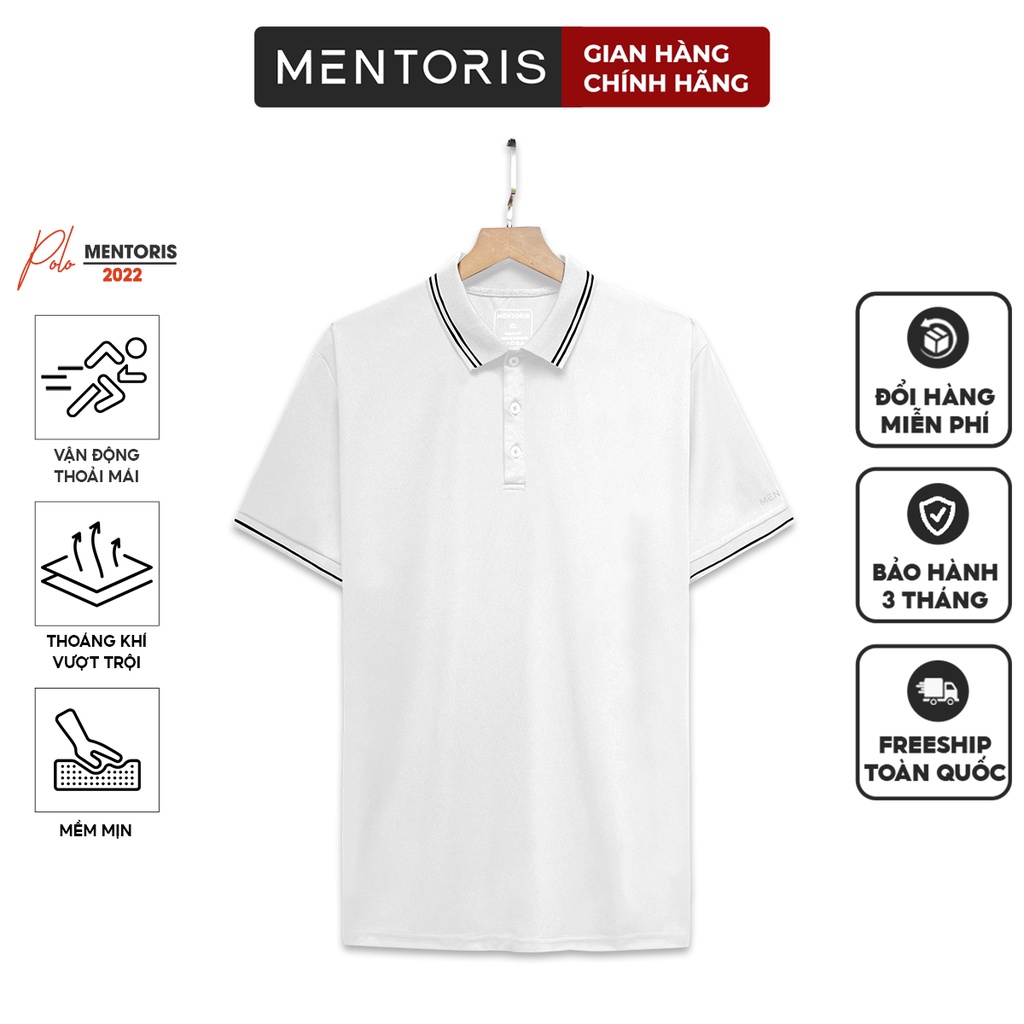 Áo polo nam MENTORIS form regular fit tay ngắn nhiều màu vải cotton cá sấu cao cấp co giãn vận động thoải mái MPL02