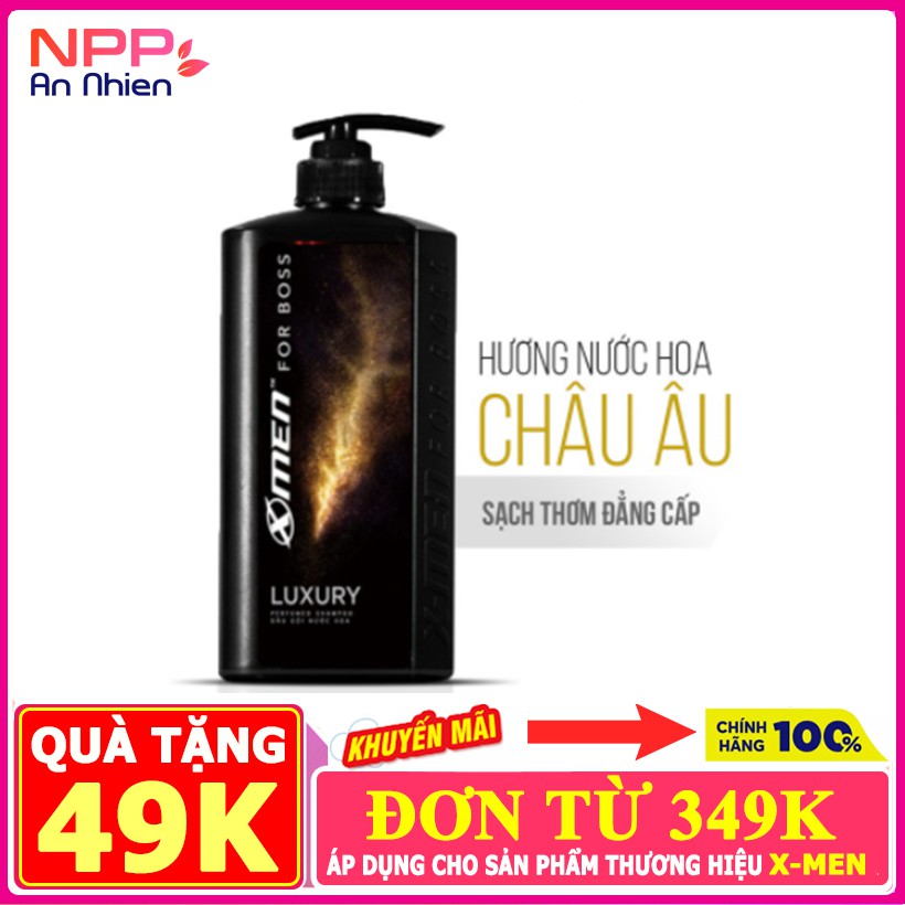 Dầu gội nước hoa X-Men For Boss Luxury 650g- NPP AN NHIÊN