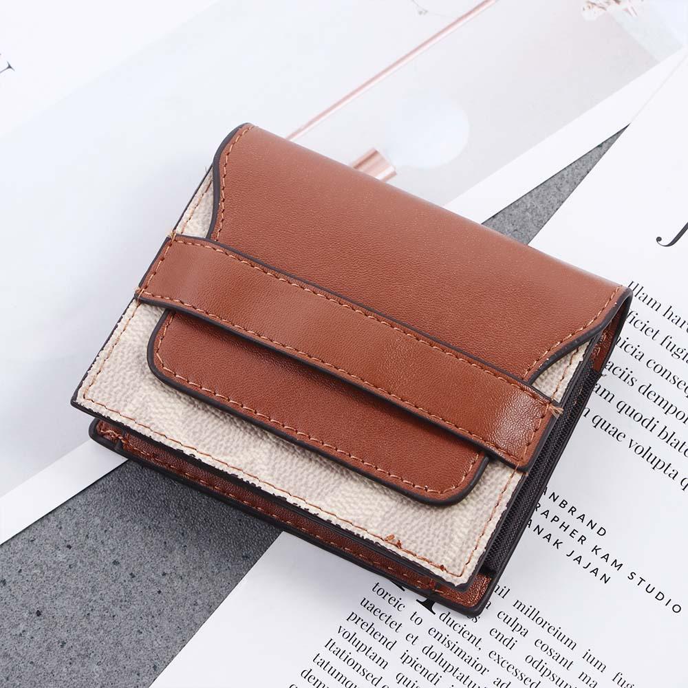 Ví Da PU Gập Đôi Cổ Điển Hợp Thời Trang Cho Nữ Giá Đỡ