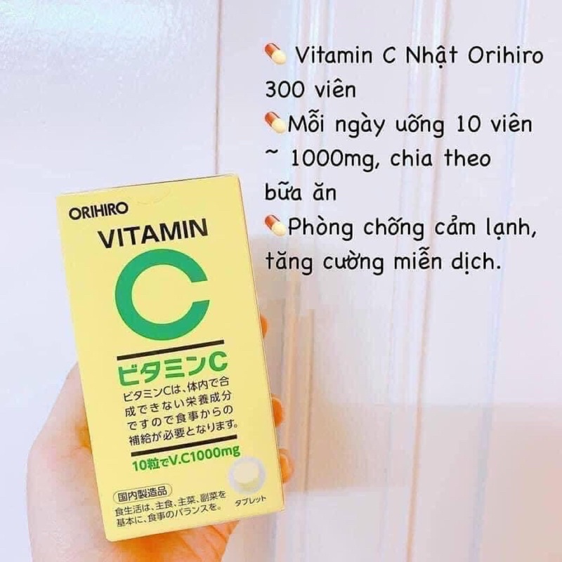 Viên uống bổ sung Vitamin C 1000mg Orihiro 300 viên Nhật Bản Chính Hãng