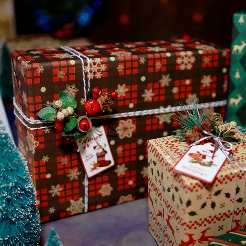 Cuộn giấy gói quà phong cách retro cao cấp 50x70cm