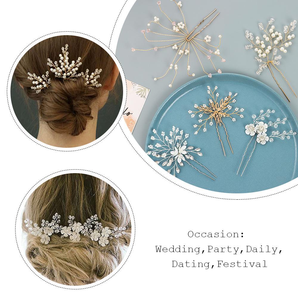 ME Trâm Cài Tóc Màu Vàng / Bạc Thời Trang Cho Cô Dâu