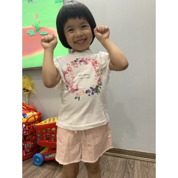 Áo phông cotton organic siêu mỏng mát xuất Hàn cho bé size 100-130.