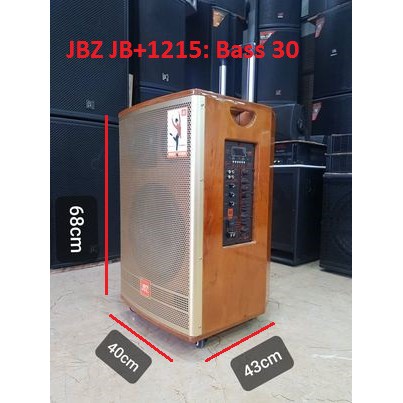 Loa kéo Karaoke Bluetooth JBZ JB+1215: Bass 30,thiết kế 3 loa, thùng gỗ cao cấp, sang trọng. Có 2 Micro k dây đi kèm