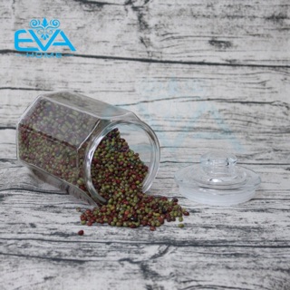 Hũ lọ thủy tinh đựng gia vị lục giác 1.5 lít Kèm Nắp Thủy Tinh
