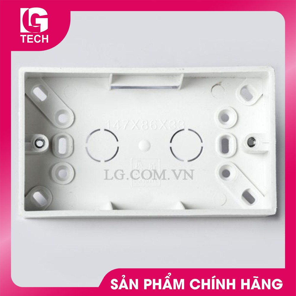 Đế điện nổi đôi cho ổ điện, công tắc chính hãng LGtech