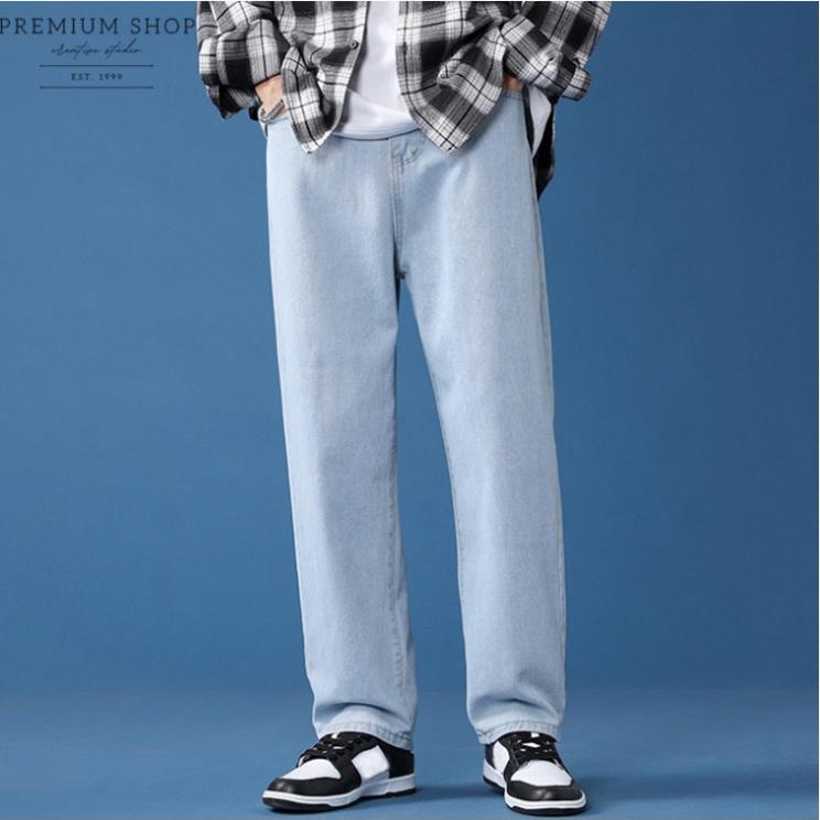 Quần Jean Baggy nam xanh sáng nhạt ống xuông rộng DH-01 style hàn quốc 2021 !