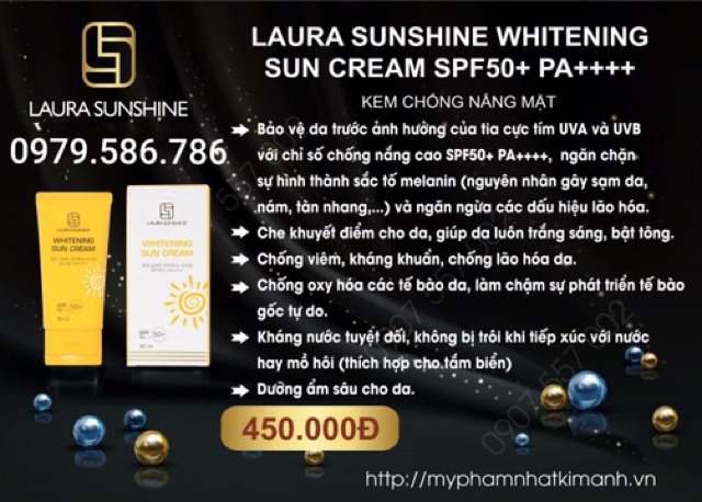 Laura Sunshine Kem chống nắng Whitening Sun Cream