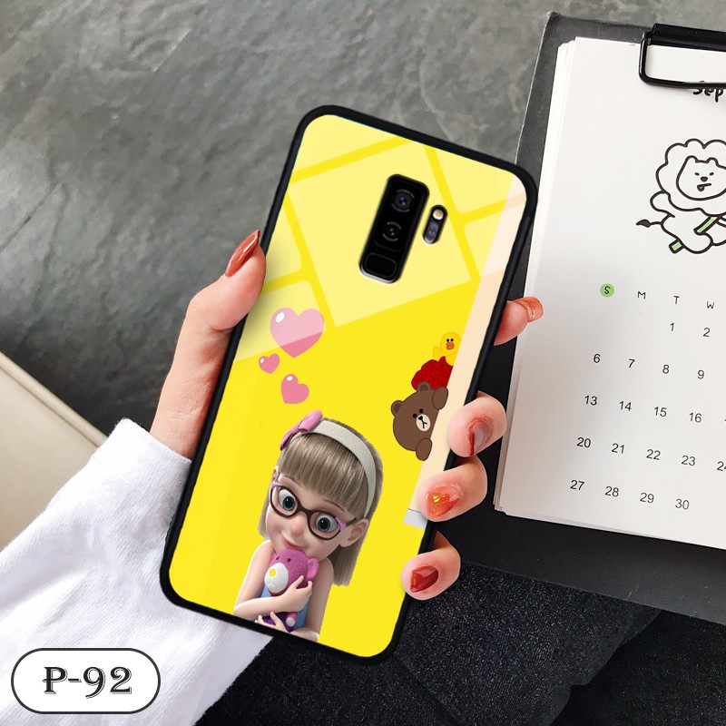 Ốp lưng kính 3D Samsung Galaxy S9 Plus- hình cute