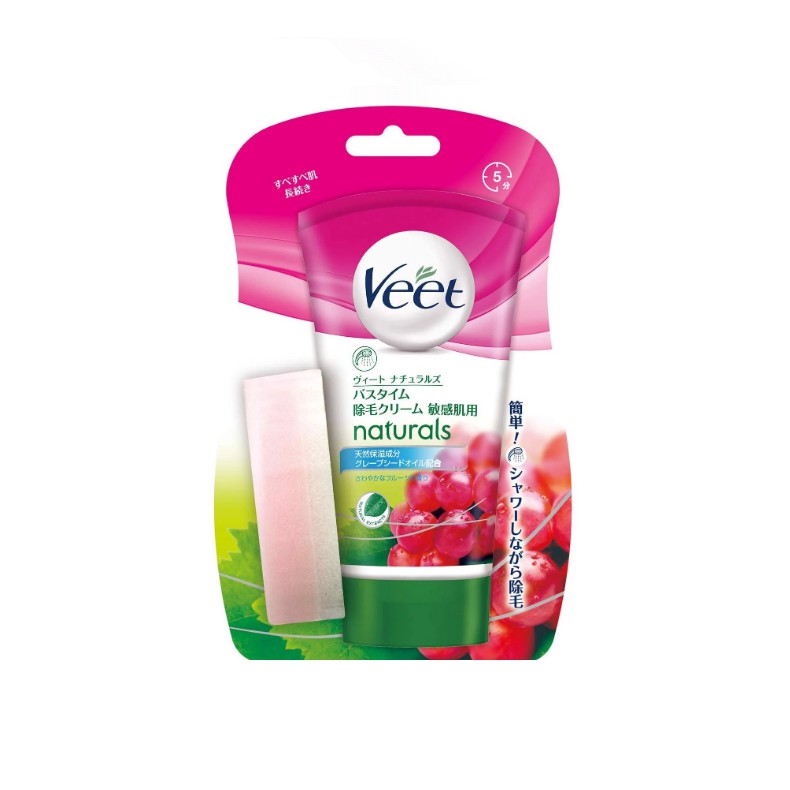 Kem tẩy lông Veet Naturals In Shower Hair Removal Cream Sensitive 150g - Nhật