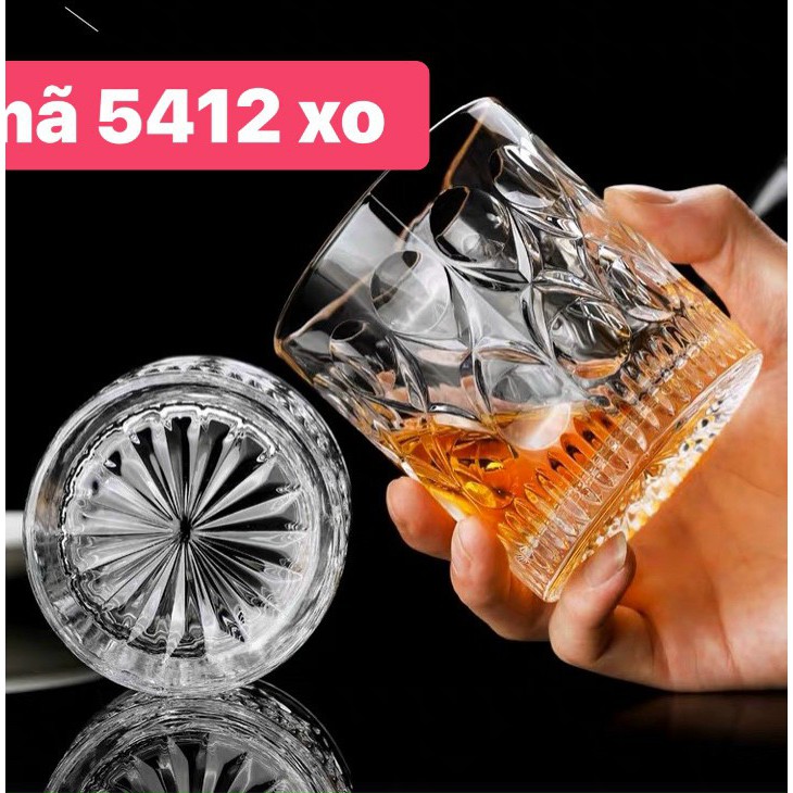 Bộ 6 cốc thủy tinh HONGLI 5412XO trắng