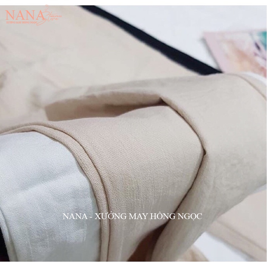 Quần đùi đũi nữ ống rộng lưng thun chun mặc ở nhà - Quần short nữ ống rộng cạp cao khóa thật vải đũi xước mềm đi biển | BigBuy360 - bigbuy360.vn