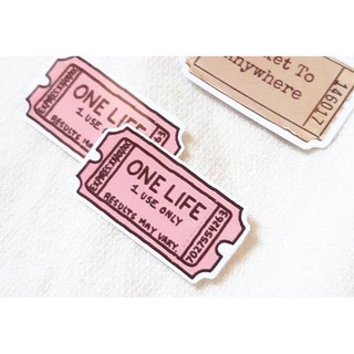 Set Bullet Journal/ Planner sticker: ticket