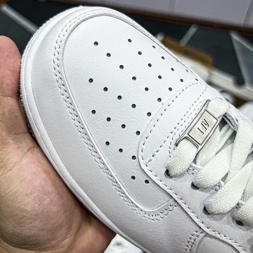 Giày _Nike Air force 1 trắng vệt đen, giày af1 móc đen chuẩn hàng trung Full Phụ Kiện