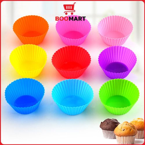 Khuôn bánh muffin silicon đường kính 7cm mềm dẻo - BooMart