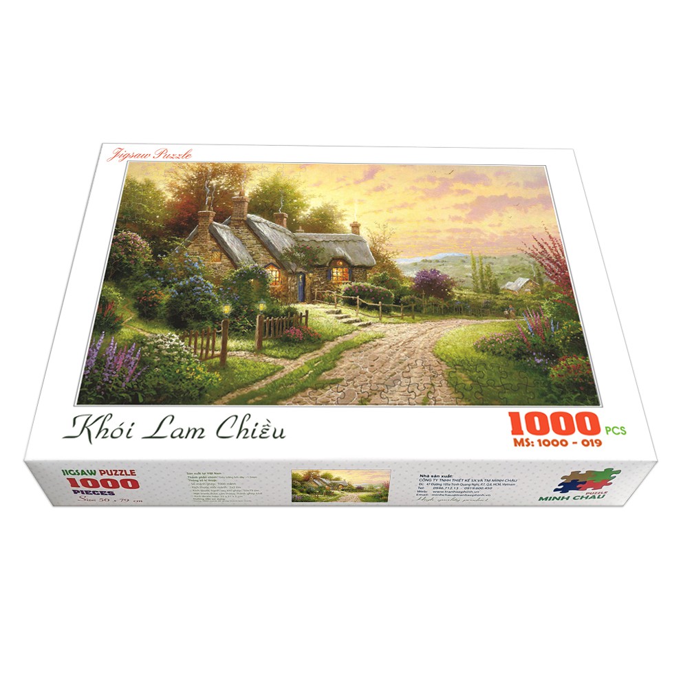 Bộ tranh xếp hình cao cấp 1000 mảnh ghép – Khói Lam Chiều (50 x 80cm)