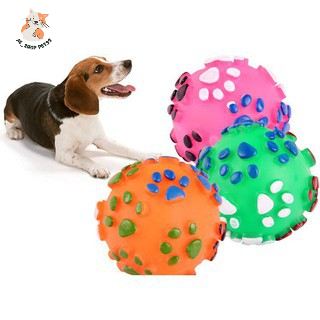 Bóng cao su dấu chân - Đồ chơi cho chó mèo thú cưng