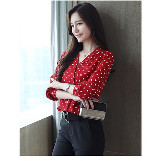 áo sơ mi nữ chấm bi Quảng Châu