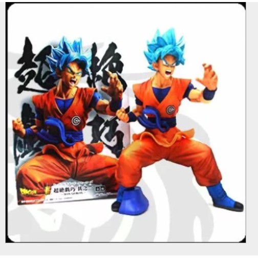 Mô hình Figure dragon ball 7 viên ngọc rồng songoku saiyan tóc xanh 18Cm