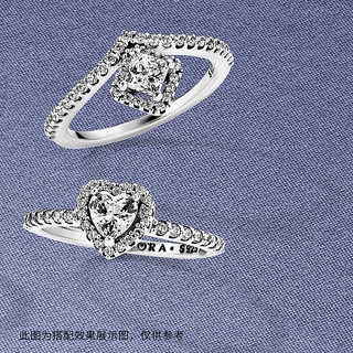 Nhẫn Mạ Bạc 925 Đính Đá Trái Tim
