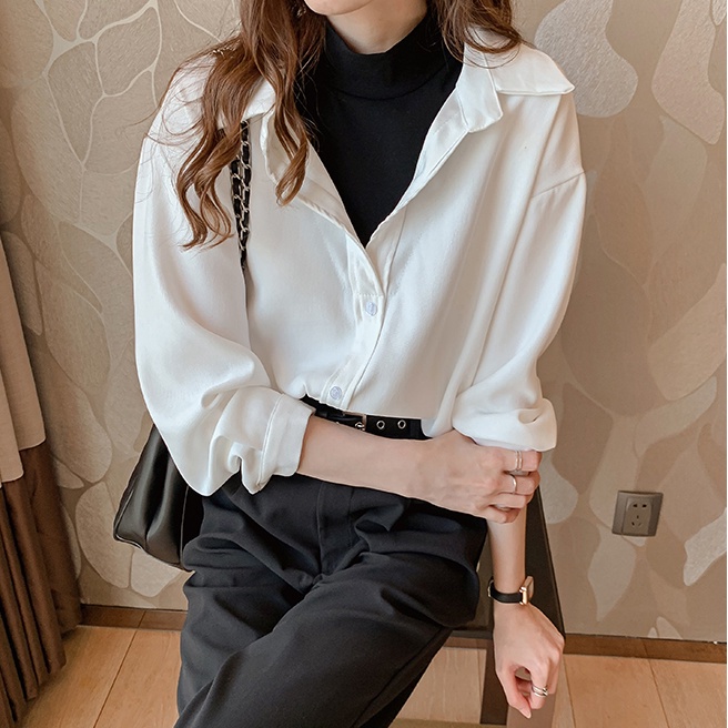 Áo sơ mi tay dài phong cách công sở nhiều màu thời trang tùy chọn