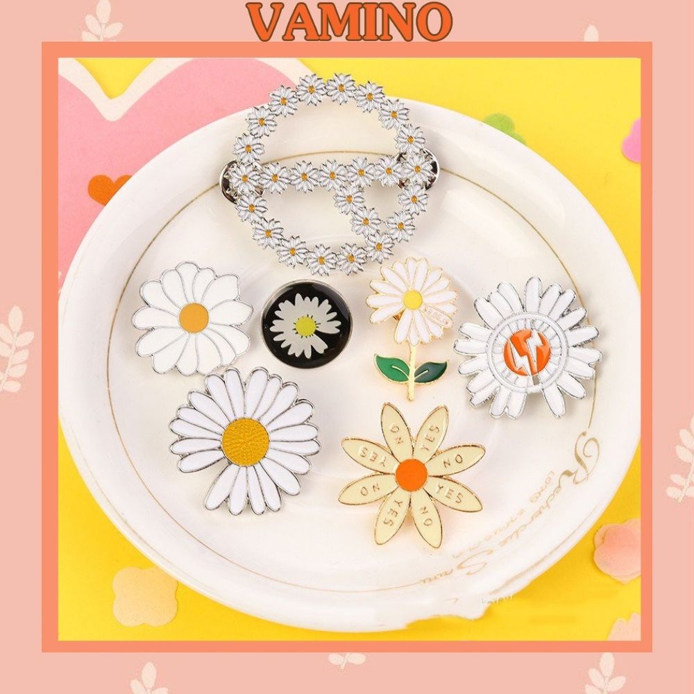 Phụ kiện cài áo Vamino hoa cúc hot trend phong cách cực đẹp PK9