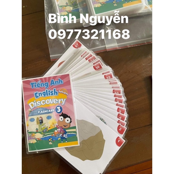 Flashcard English discovery level 3 ép plastic khổ A5