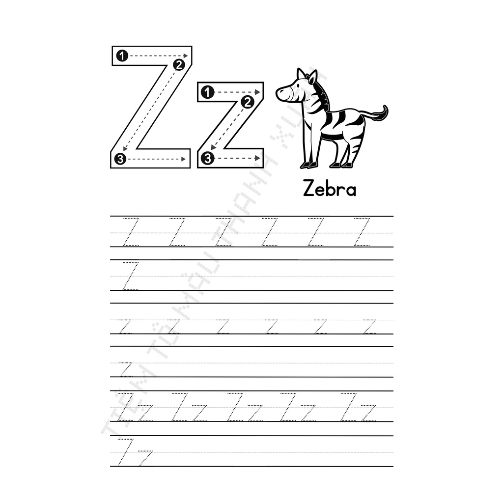 Set 26 Tờ Luyện Viết Bảng Chữ Cái Tiếng Anh Cho Bé - Tiệm Tô Màu Thanh Xuân