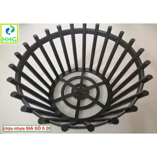 20 CHẬU NHỰA GIẢ GỖ TRỒNG LAN FI 20 - NSX Bình Thuận Plastic!