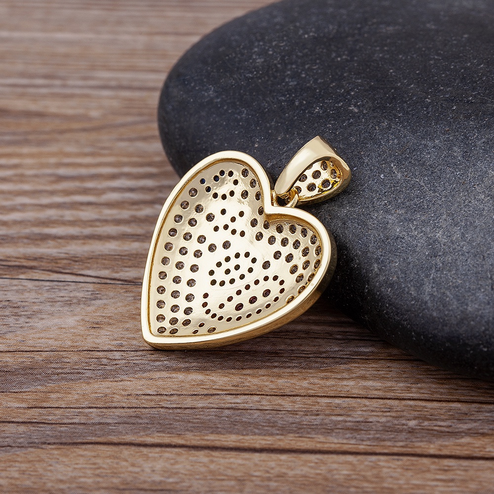 Vòng cổ Mặt Trái Tim Đính Đá Zircon Nhiều Màu Sang Trọng