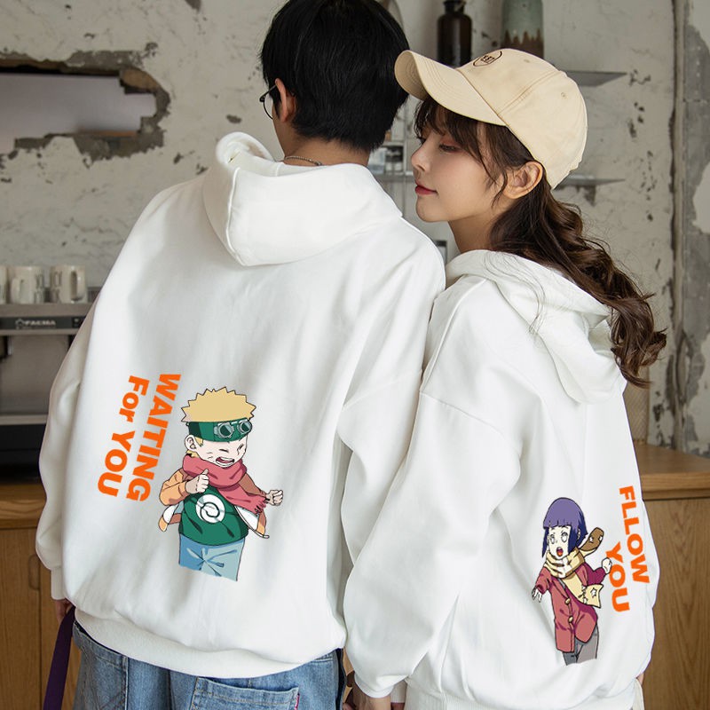 Áo hoodie cặp đôi unisex nam nữ local brand hàn quốc cute chất vải dày dặn form rộng chống nắng  NARUTO &amp; HINATA