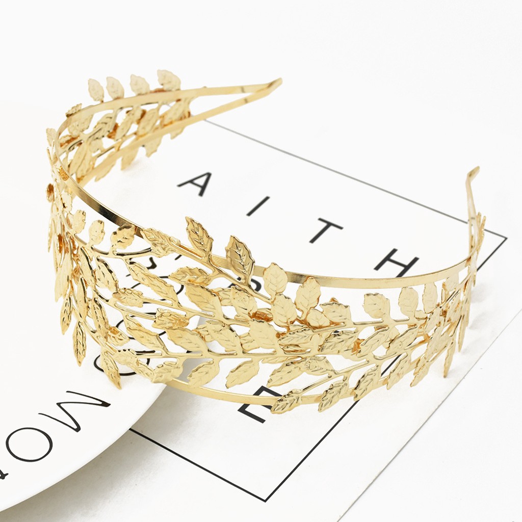 Băng Đô Cài Tóc Hình Lá Bằng Hợp Kim Thời Trang Dành Cho Nữ