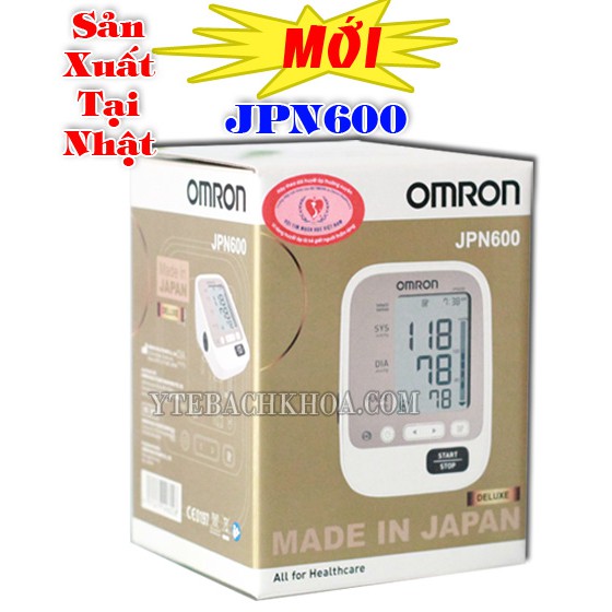 MÁY ĐO HUYẾT ÁP BẮP TAY TỰ ĐỘNG OMRON JPN600 SẢN XUẤT TẠI NHẬT - BẢO HÀNH CHÍNH HÃNG 05 NĂM