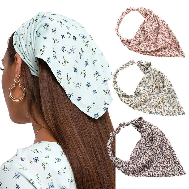 Băng Đô Co Giãn In Họa Tiết Hoa Phong Cách Bohemian Có Thể Điều Chỉnh Cho Nữ