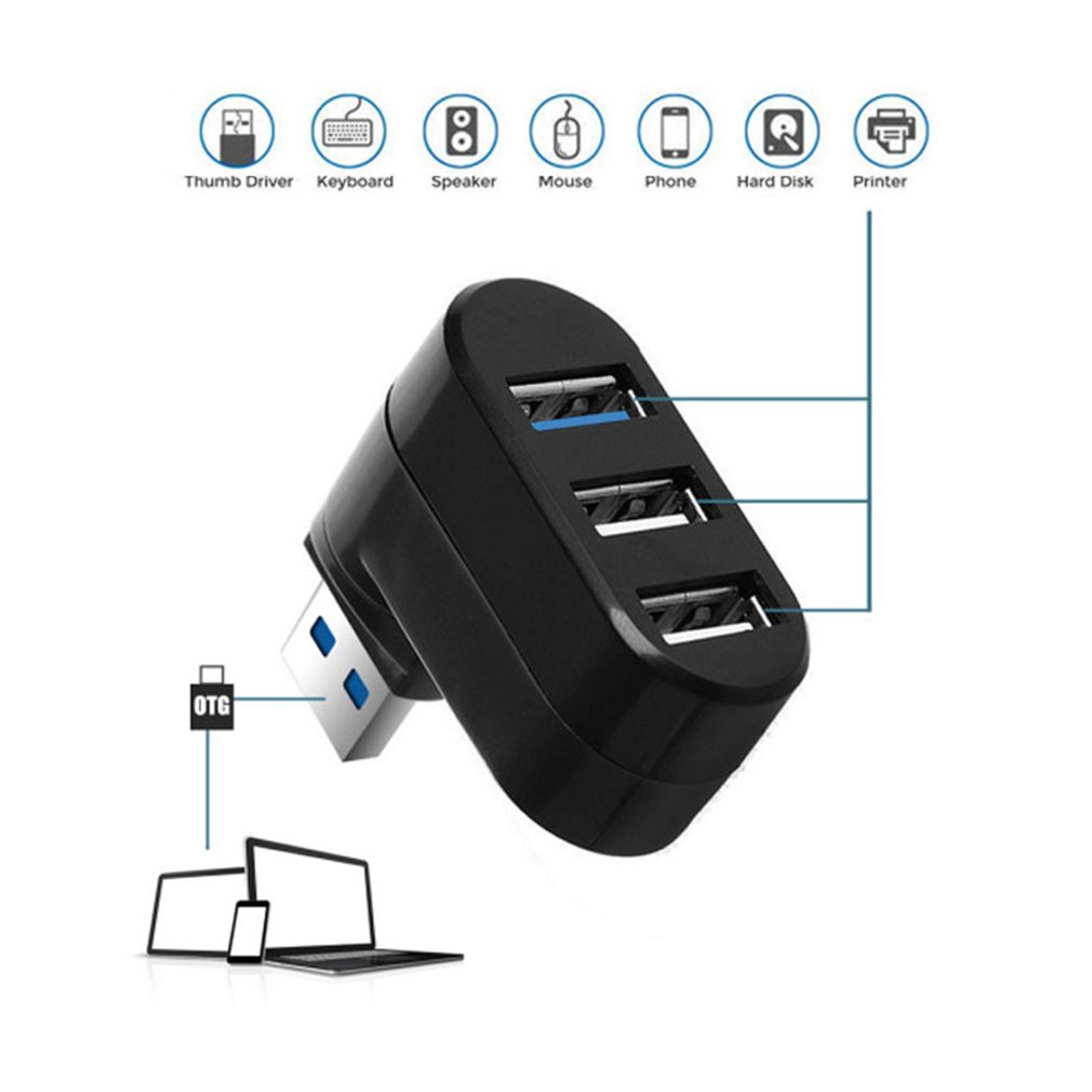 Hub Chia 3 Cổng Usb 3.0 Tốc Độ Cao 2.0 Hab 1 Cổng Usb 3.0 Cho Pc Laptop