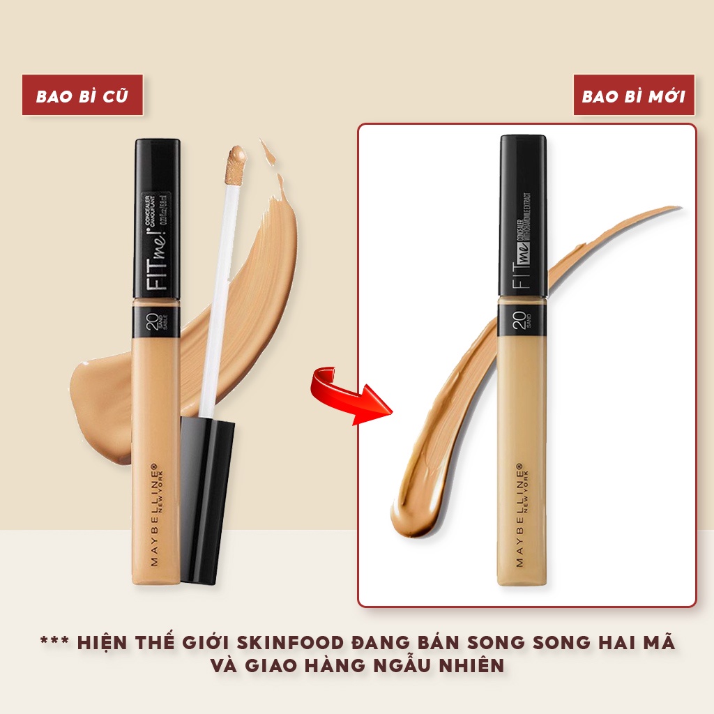 Kem Che Khuyết Điểm Mịn Lì Maybelline Fit Me Concealer With Chamomile Extract 6.8ml