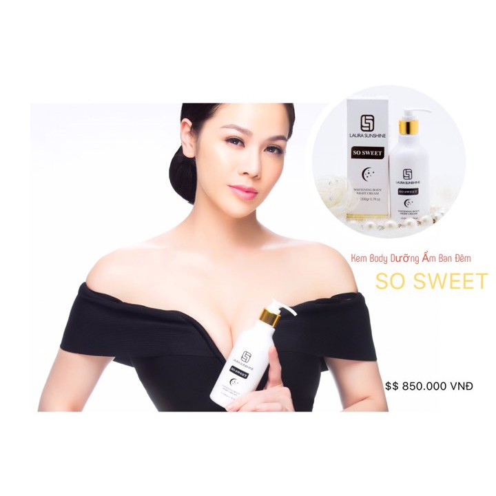 Kem dưỡng toàn thân ban đêm Nhật Kim Anh - So Sweet whitening body night cream Laura Sunshine